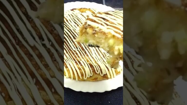 ふわふわとろとろ！白菜と豆腐のお好み焼き
