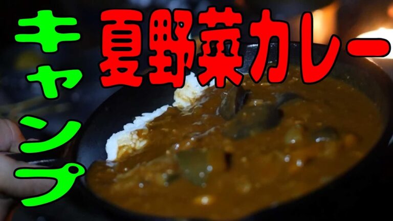 ぼっちカフェ　つくば高原キャンプ場　2/3　～夏野菜カレー～