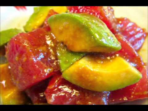 マグロとアボガドわさびしょうゆ和え