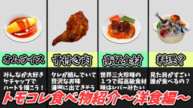 【トモダチコレクション新生活】ゲーム内に出てくる食べ物紹介～洋食編～