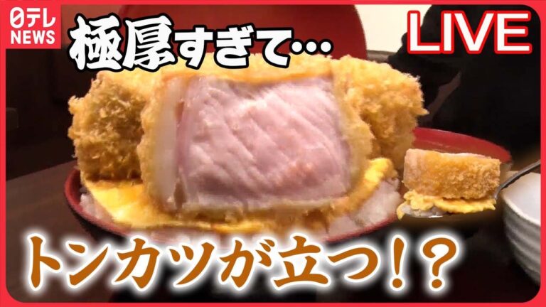 【トンカツまとめ】ドカンと300グラム！極厚とんかつ丼/ポテサラ入りトンカツ誕生秘話/サービスし過ぎな店主の奮闘記　など （日テレNEWSLIVE）