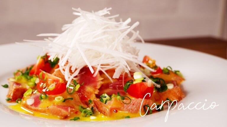 【漬けマグロのカルパッチョ作り方】ご飯に、ビールに、相性抜群