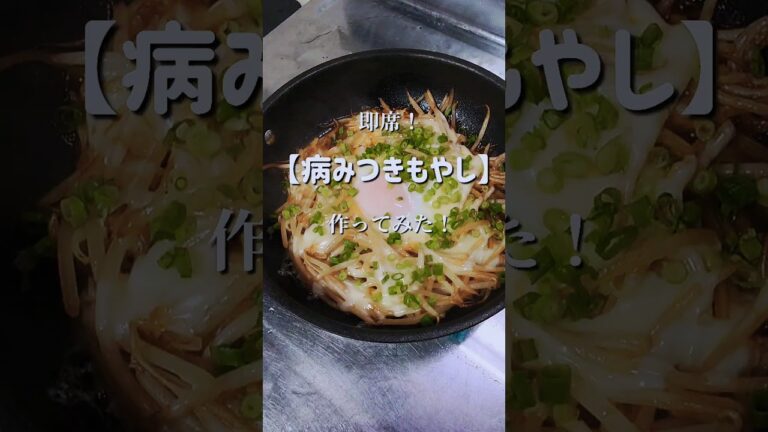 フライパンのまま食らう【病みつきもやし】作ってみた！