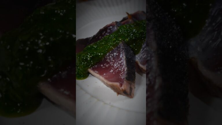 イタリアンなカツオのたたき　サルサヴェルデソース　salsa verde  #shorts #カツオ #カツオのたたき
