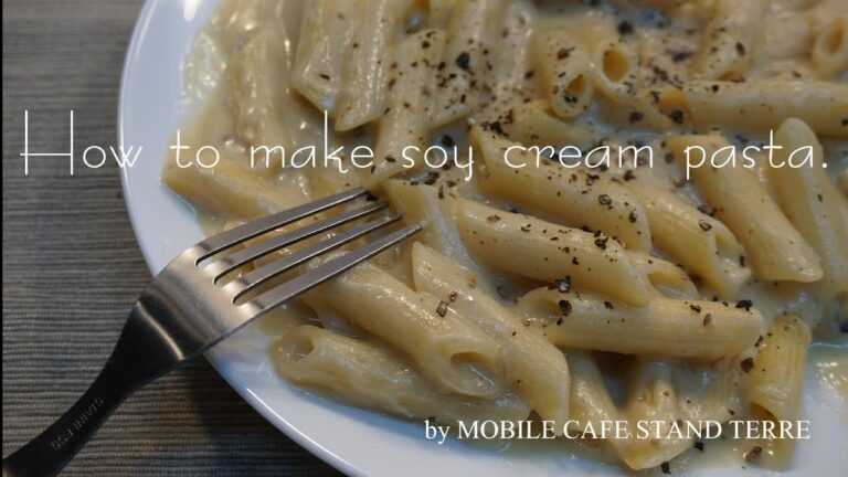 How to make soy cream pasta. 豆乳クリームパスタの作り方 【キッチン カー】