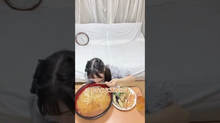 天ぷらうどん3.5kgチャレンジ🔥#ともえとみっちゃん #元アイドルと元ヲタク #年の差27歳夫婦 #日常vlog #大食い #大食い女子