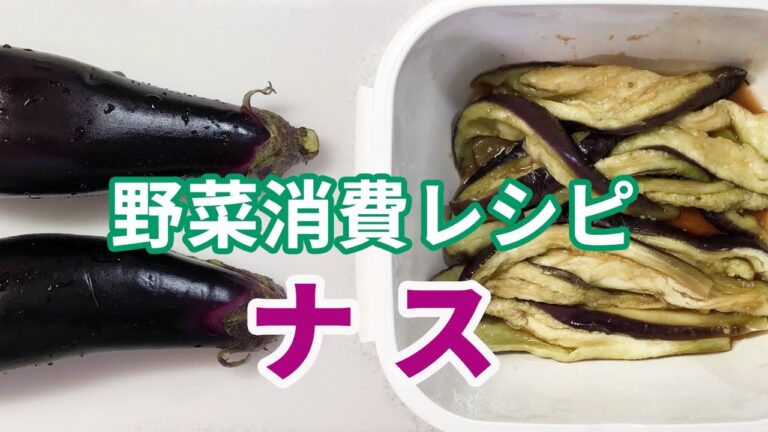 【野菜消費レシピ】今晩のおかずにどうですか？ナスを使った電子レンジ簡単料理！作り置きにも
