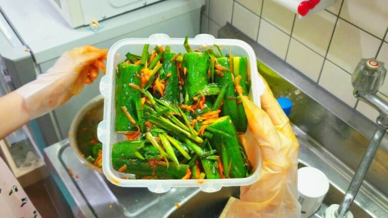 【韓国】オイキムチ(きゅうりキムチ)の作り方【一人暮らしの韓国人留学生】【오이김치 담그기】자취생이 무르지 않게 만드는「오이 김치」