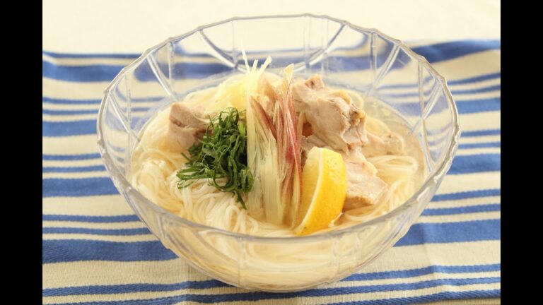 ☆揖保乃糸☆チキンの冷製ぶっかけそうめん