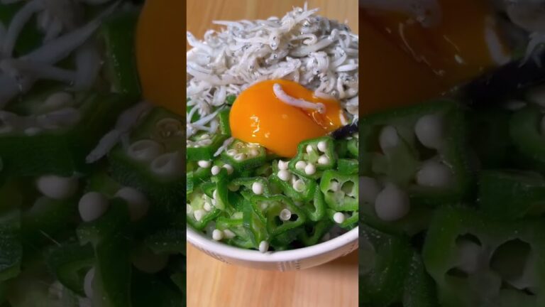 簡単に作れる栄養満点！オクラしらす丼