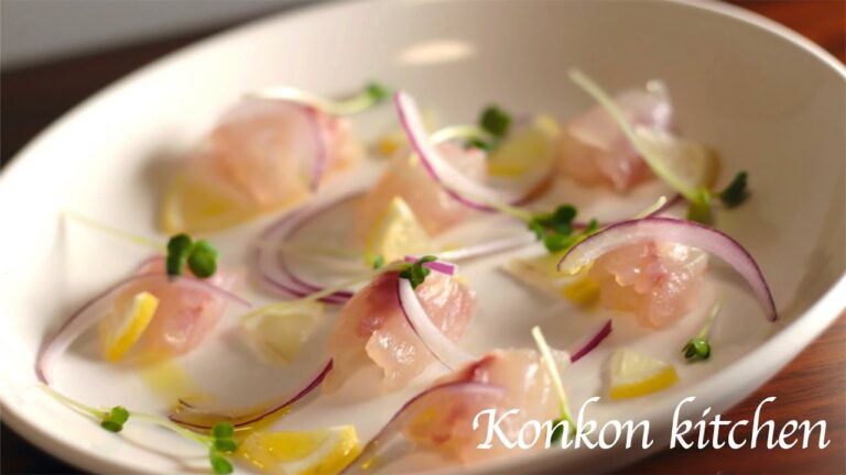 【鯛のカルパッチョ】鯛を丸ごと１尾使った贅沢なカルパッチョの作り方 | How to make a luxurious carpaccio using a whole sea bream