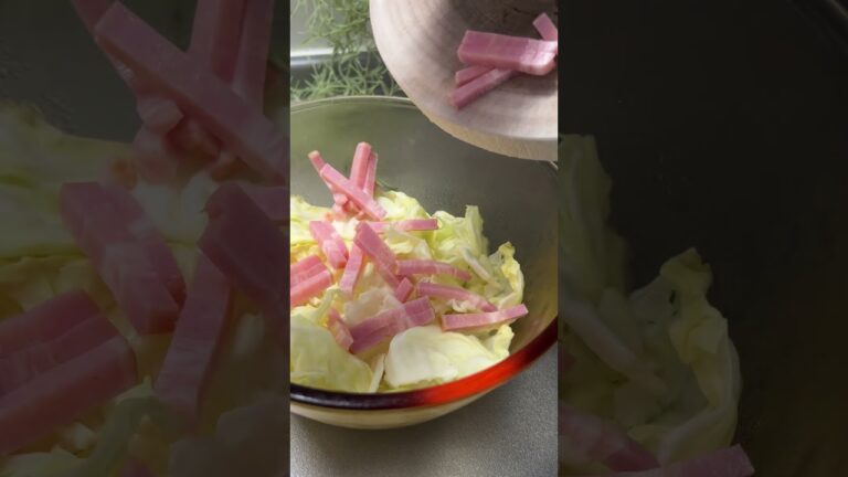【カレーとマヨ和えれば間違いない】キャベツとベーコンのカレーマヨ炒めの作り方#shorts