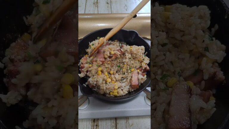 角切りベーコンで作る！俺のペッパーライス！