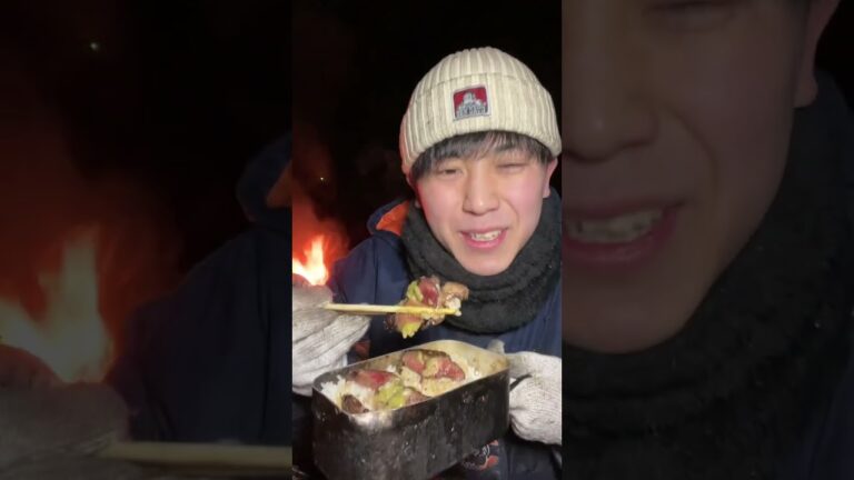 わさび漬け炭火ステーキ丼【冬キャンプ飯】