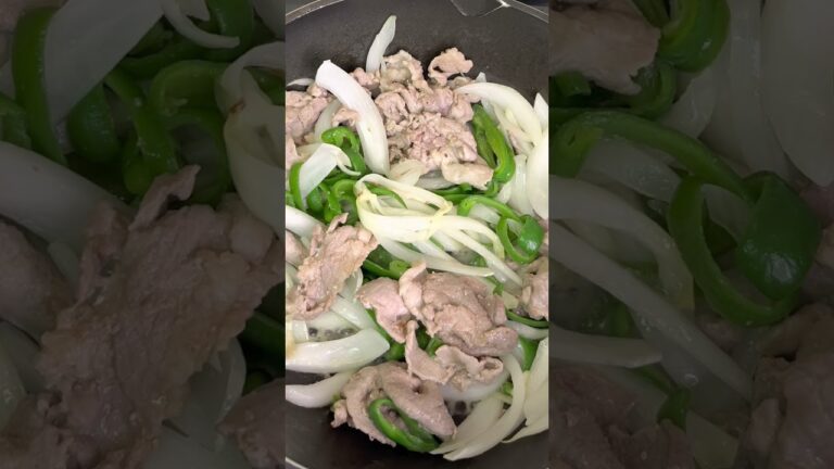 やる気ない日の豚肉とピーマンの味噌炒め #shorts #short #food #最幸 #一人飯