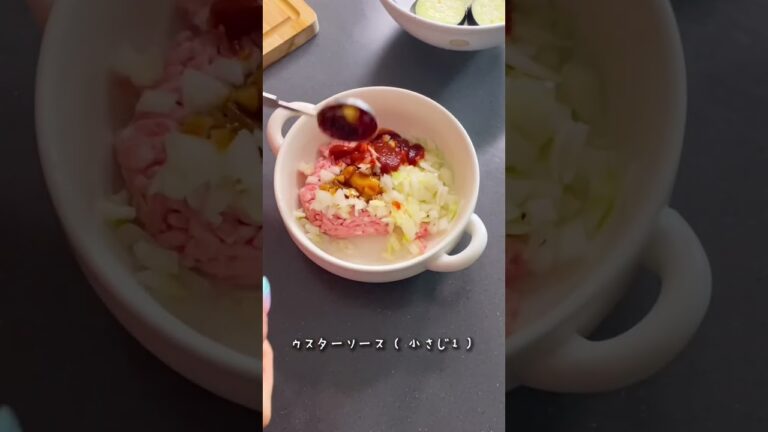 【レンジで簡単ジューシー♡】なすのハンバーググラタン