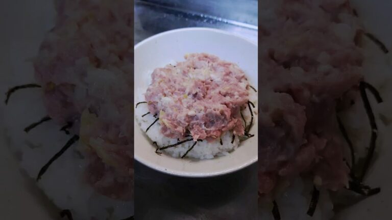 安いマグロをねぎとろ丼にして食す！　#shorts s
