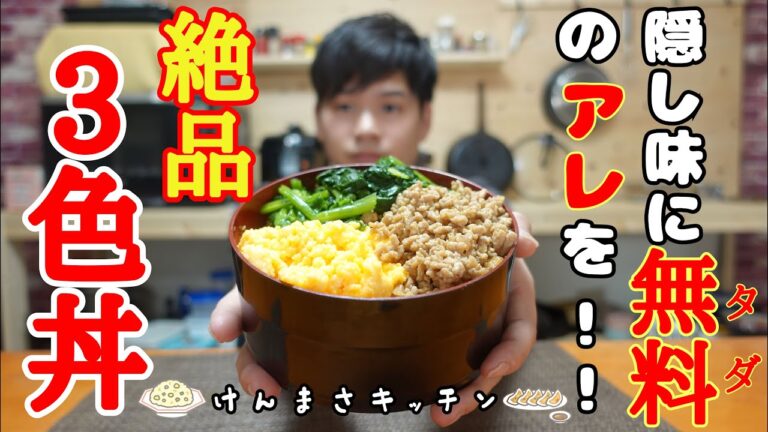 【元料理人が作る】隠し味に無料のあれを！？絶品三色丼【黄金比率】