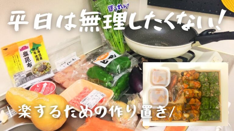 【一人暮らし】平日は頑張りたくない会社員の週末作り置き【一口コンロ】