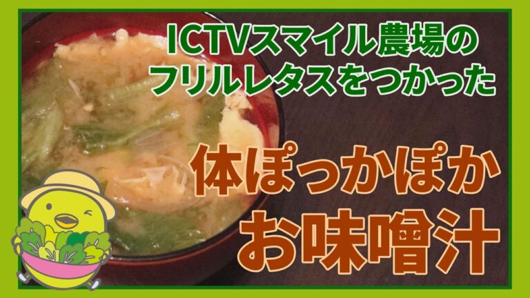 スマイル農場のフリルレタスを使った「体ぽっかぽかお味噌汁」