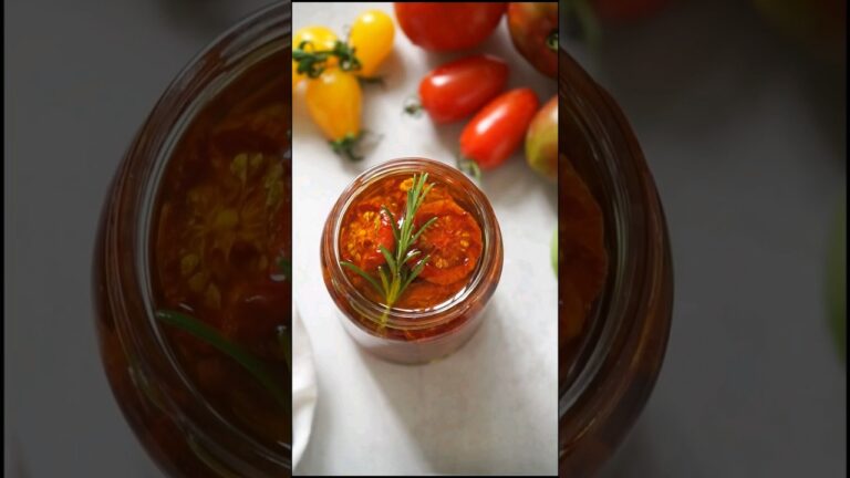 自家製セミドライトマト Homegrown oven “semi dried” toms #Shorts