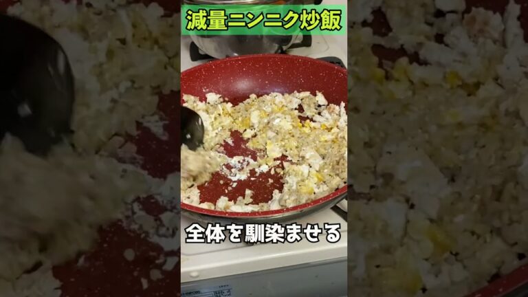 【脂質ほぼゼロ】鶏むねニンニク炒飯　#Shorts