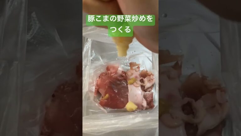 11秒でわかる 豚こまの肉野菜炒め #豚の小間切れ #野菜炒め #料理 #豚肉