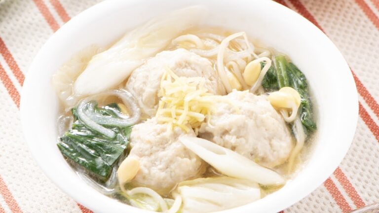 生姜で芯からぽかぽか温まる 大和芋入り鶏団子の中華スープ 【一期一会を楽しもう！旬をすぐに】
