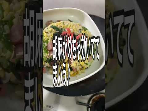 激うま！！！ほうれん草胡麻和え炒飯《100日目に最高のチャーハンを見つけるアル中 45日目》#shorts #アル中カラカラ