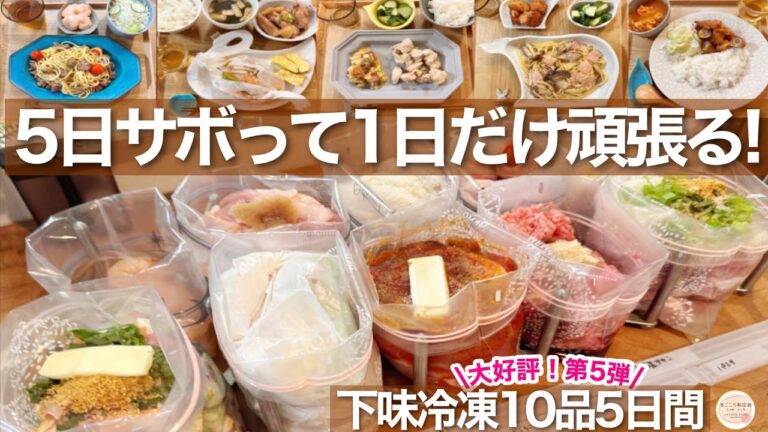 【下味冷凍10品】もう献立に悩まない！5日分の長期保存レシピで節約して家事休みます。