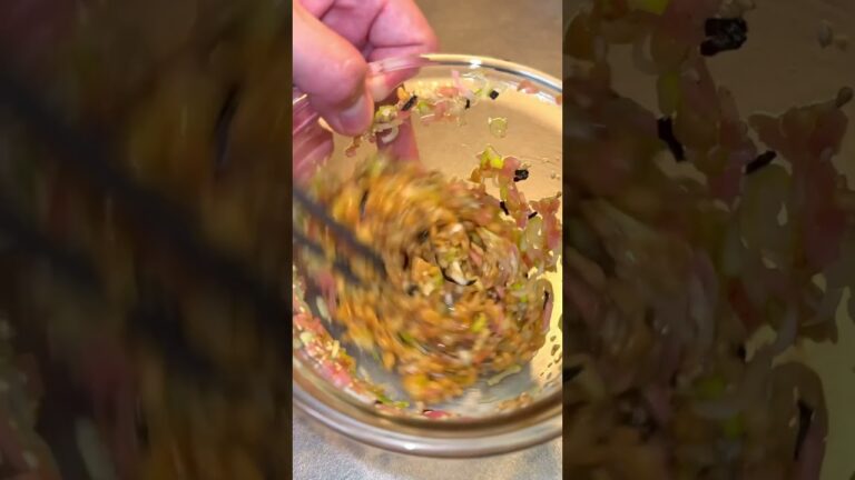 焼き厚揚げの紅生姜と納豆乗せ　#shorts