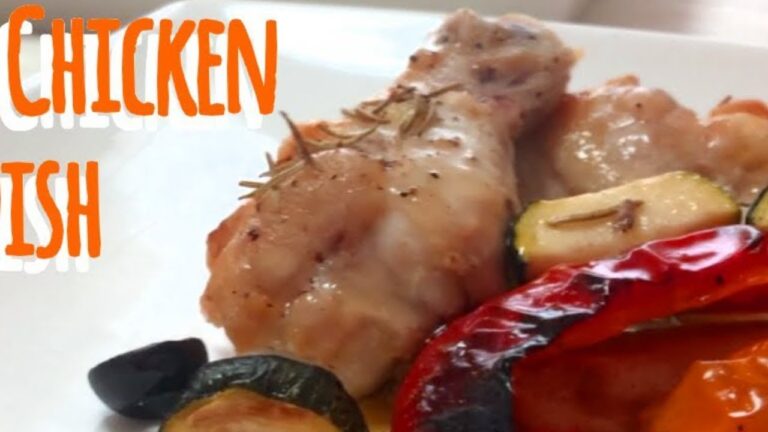 お家でカフェ♪ガーリックチキンのオーブン焼きGarlic chicken oven dish