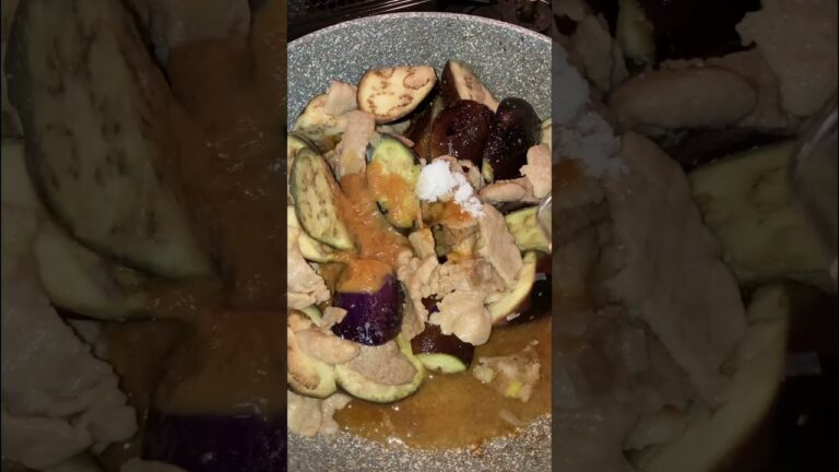 豚肉となすの味噌炒め #shorts #料理 #豚バラ #なす #ピーマン