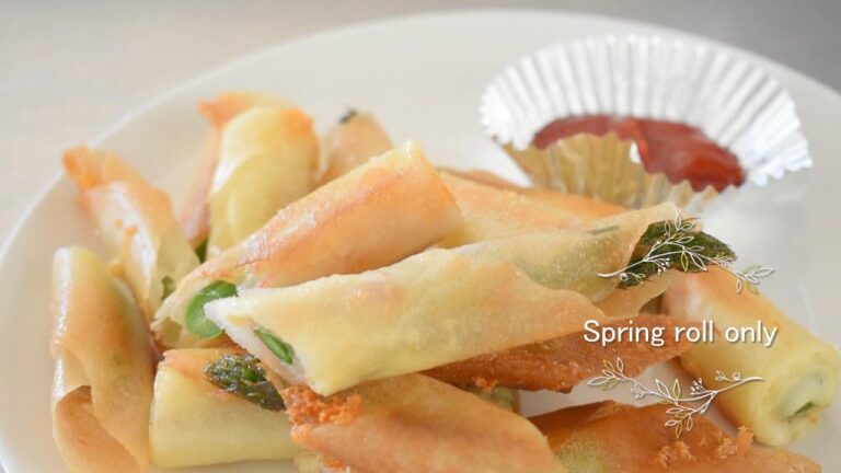 巻くだけ春巻きレシピ！アスパラベーコン巻きとポテトサラダをアレンジ。北海道の食材を使ってみた