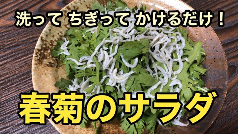 【秒速！春菊のサラダ】洗ってちぎってかけるだけ！