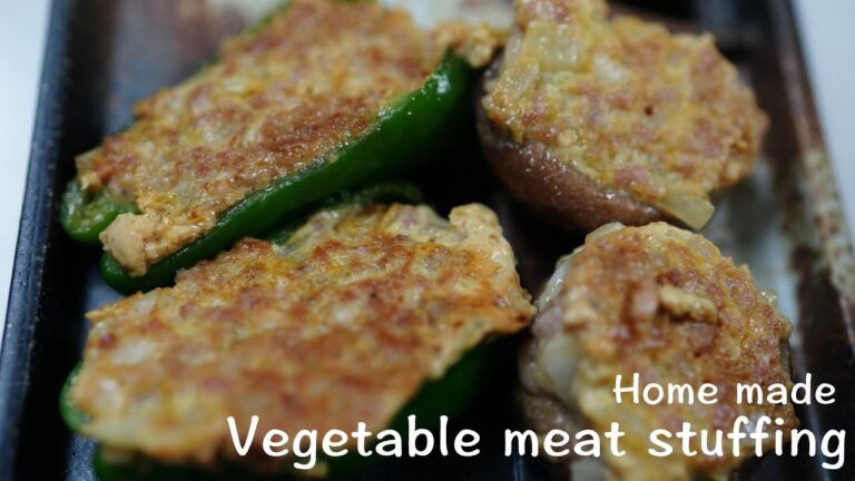 【家庭料理】ピーマンと椎茸の肉詰め☆Vegetable meat stuffing