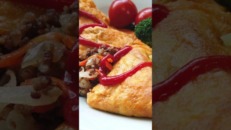 ミートオムレツ（ひき肉入りオムレツ）の作り方・レシピ／ばあちゃんの料理教室 #shorts