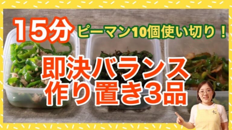 ピーマンレシピ｜簡単作り置き3品を管理栄養士が作ります。｜無限ピーマン｜きんぴら