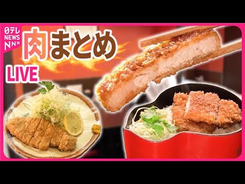 【肉まとめ】サクサク&しっとりの甘辛しょうゆダレのカツ重/食パンちぎりでサクッふわっヒレカツ/「肉の温度」にこだわったハンバーグ　など（日テレNEWS LIVE）