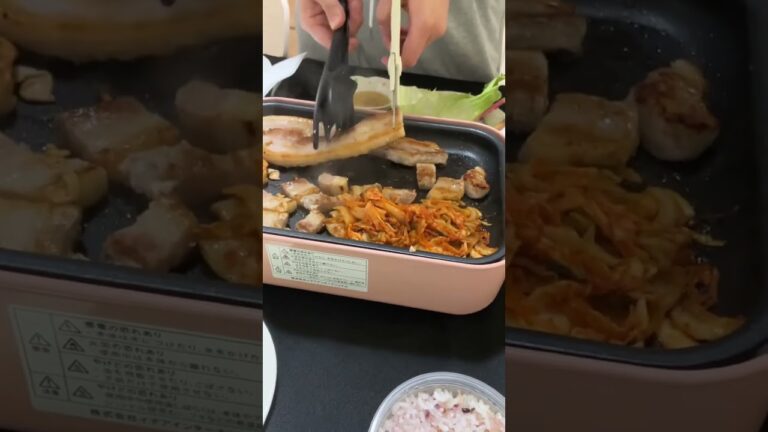 家でサムギョプサル焼いてみた。#サムギョプサル　#おうちごはん  #自宅サムギョプサル　#おいしいご飯