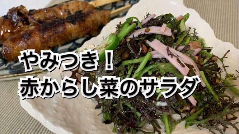 【活かす暮らし】赤からし菜　サラダとおひたし味比べ　レシピ　作り方　Red mustard green salad