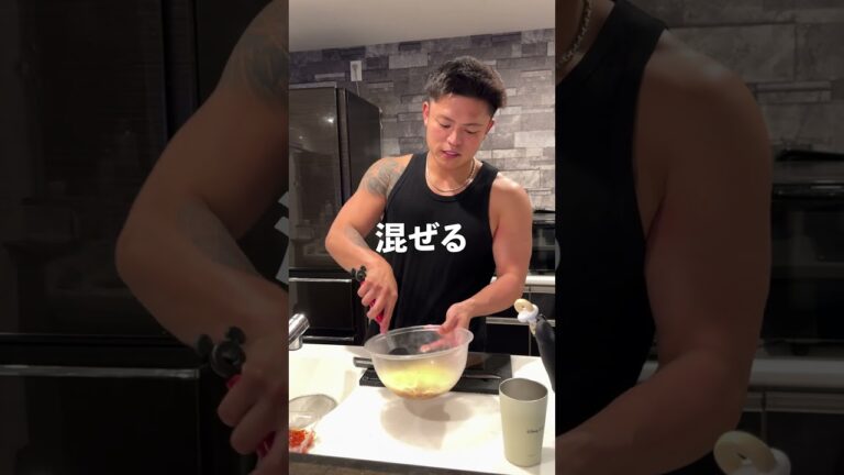 【筋肉に良くてめちゃ簡単！】鯖缶キムチ冷製パスタ #マッチョ #元カレ #cooking #クッキング