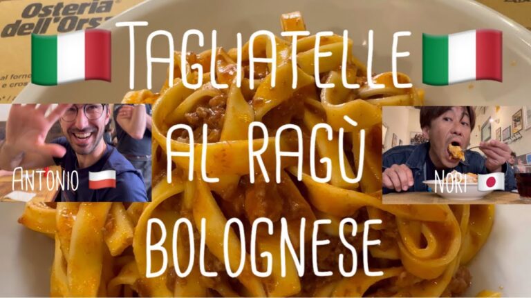 イタリア🇮🇹ボローニャのボロネーゼ🍝タリアテッレ アル ラグーTagliatelle Al Ragu🍽️オステリアデオルサ Osteria dell'Orsa 🍝本場のスパゲッティミートソース パスタ