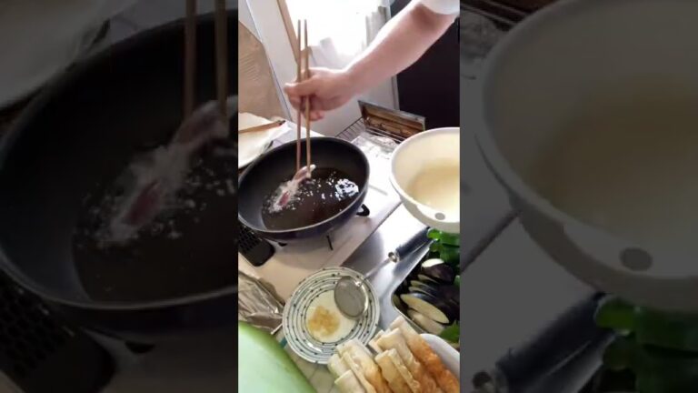 8倍速料理　旦那が作るおうちで天ぷら盛り合わせ　夏野菜