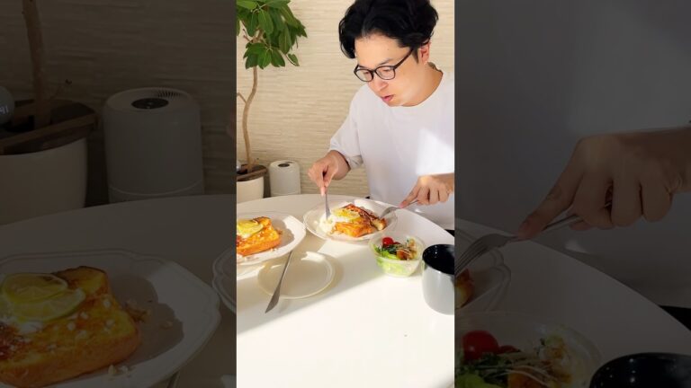 朝ごはんに簡単映えフレンチトースト🍞🥚【渋谷夫婦の食卓】/妊娠27週 #shorts