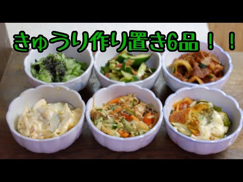 【きゅうり大量消費】超簡単な美味しい作り置レシピ【６品】