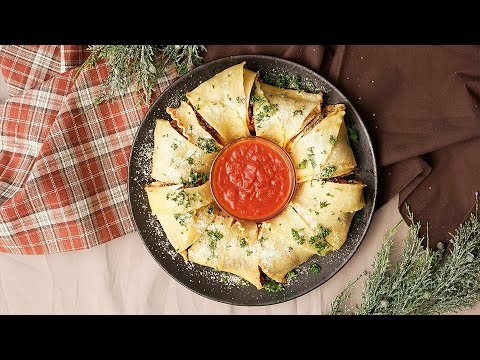 【ケーキ型に入れるだけ！？】簡単ラザニアロールリング🍅