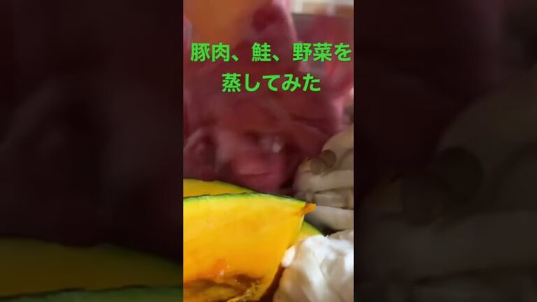 【簡単レシピ】豚肉、鮭、野菜などを蒸し、ポン酢、ごまだれなどで食す#簡単レシピ #料理初心者 #自炊レシピ #時短レシピ #ずぼら飯