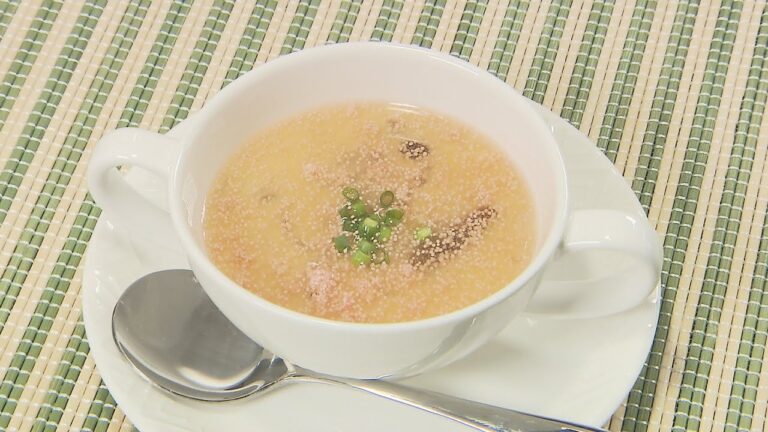 中華風茶わん蒸し　タラコのとろみスープ仕立て（2019年10月23日）