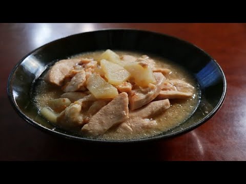 鶏むね肉と長芋の梅煮【ASMR　料理】【水出汁】  cooking sound / recipe / japanese meal / dashi / cabbage / checken